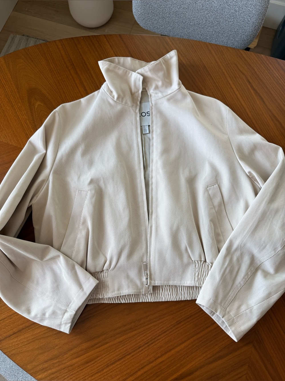 COS Light Cream Bomber Jacket